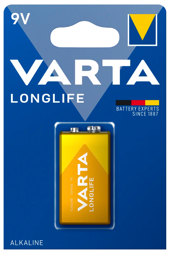 Батарейка Varta Longlife 6LR61 Bli 1 Alkaline, 1 шт.