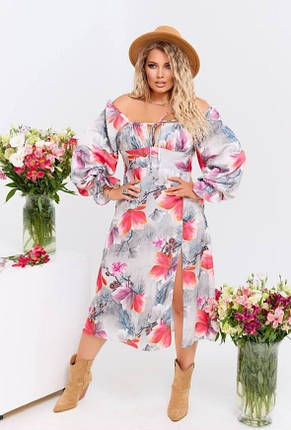 Стильна жіноча сукня, тканина "Креп Шовк" 48, 50, 52, 54, 56, 58 розмір 48, фото 1