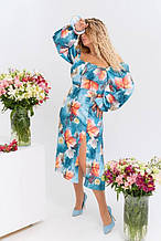 Стильна жіноча сукня, тканина "Креп Шовк" 48, 50, 52, 54, 56, 58 розмір 48