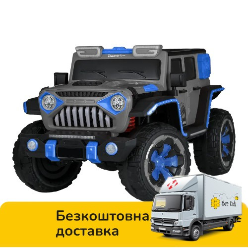 Електромобіль дитячий Джип (4 мотори 45W, 1 акум. 12V12AH, MP3, USB, EVA) M 5845EBLRS-4 Синій, фото 1