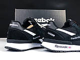 Чоловічі кросівки Reebok LX2200 сіточка замшеві стильні повсякденні чорні, фото 5