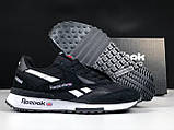 Чоловічі кросівки Reebok LX2200 сіточка замшеві стильні повсякденні чорні, фото 6