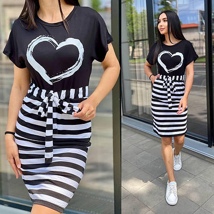 Стильна жіноча сукня, тканина "Віскоза" розмір 56, фото 2