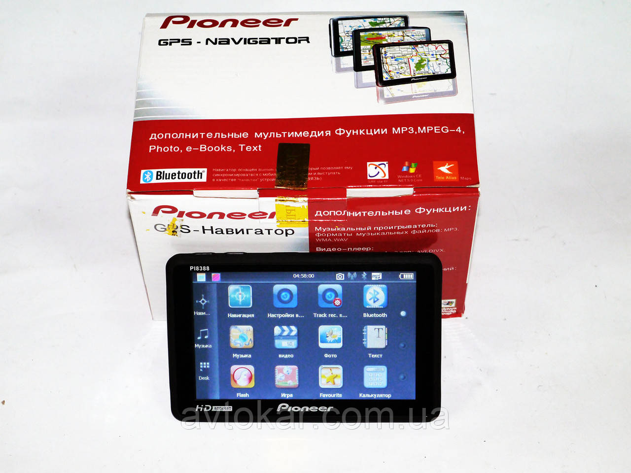 5" GPS PI-8388 DVR + Bluetooth +AV-in ORG, фото 1