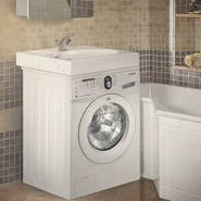 Умивальник над пральною машиною – ідеальне рішення для маленьких ванних кімнат