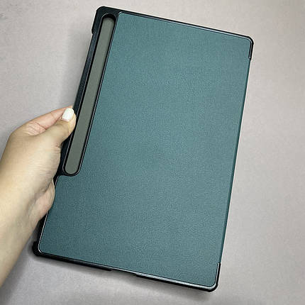 Чохол-книга для Samsung Galaxy Tab S7 Plus T970 T975 книжка на планшет самсунг таб с7 плюс темно-зелена v7r, фото 3