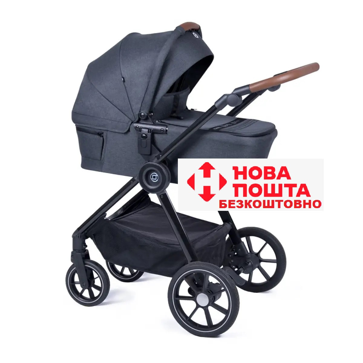 Коляска 2 в 1 Zokky Ozz grey сіра 9023-ZO-02