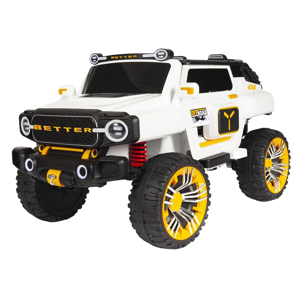 Дитячий електромобіль Джип (4 мотори 45W, MP3, USB, акумулятор 24V8AH, пульт 2,4G) Bambi M 5821EBLR-1(24V) Білий, фото 1