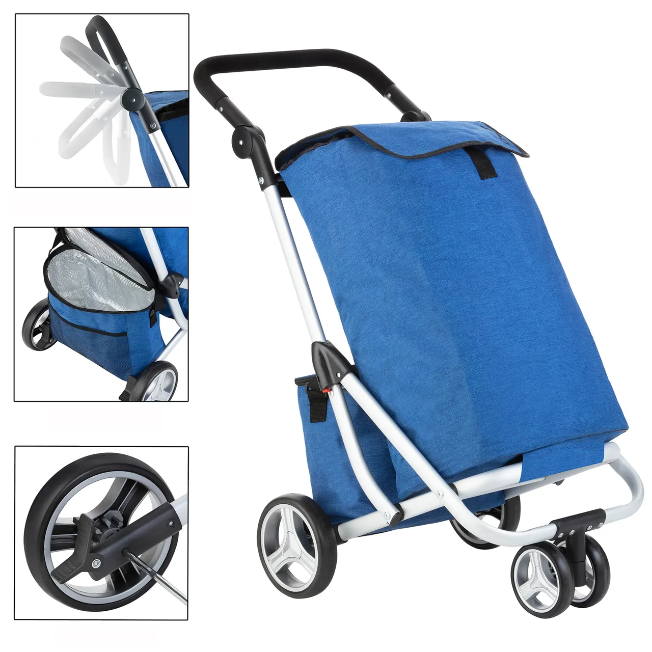 Господарська сумка-візок ShoppingCruiser 3 Wheels, 48+14 л (Blue)