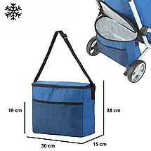 Господарська сумка-візок ShoppingCruiser 3 Wheels, 48+14 л (Blue), фото 4