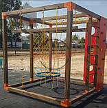 Спортивний дитячий комплекс Куб з гойдалкою Гніздо лелеки, фото 6