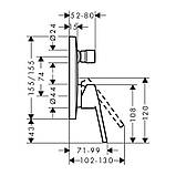 Logis Loop Змішувач для ванни одноважiльний, прихований монтаж, хром, фото 2