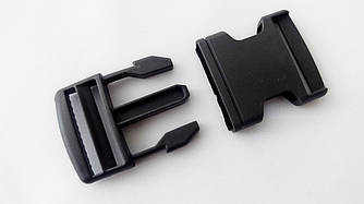 Фастекс карабін пластиковий 38 мм чорний (пряжка замок)