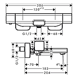 Ecostat E Термостат для ванни, для вiдкритого встановлення, хром, фото 2