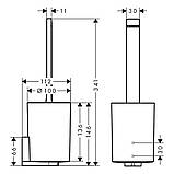 Щітка для унітаза HANSGROHE WALLSTORIS 27927670, чорний, фото 2