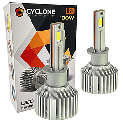 ЛАМПА СВІТЛОДІОДНА ДЛЯ ФАР CYCLONE LED H1 5700K 18000LM TYPE 41 2 ШТ КОМПЛЕКТ
