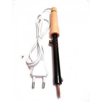 Паяльник електричний ПД25/220В-25 Вт із дерев'яною ручкою купити в Україні