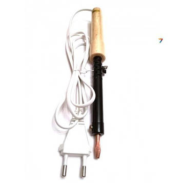 Паяльник електричний ПД40/220В-40 Вт із дерев'яною ручкою купити в Україні