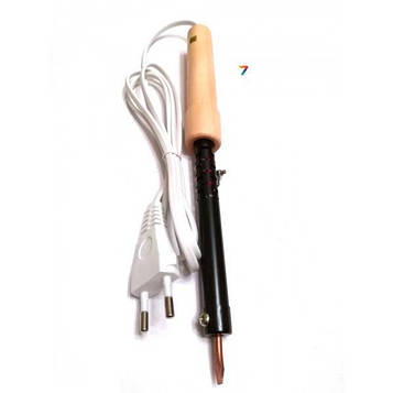 Паяльник електричний ПД100 / 220 В-100 Вт із дерев'яною ручкою купити в Україні