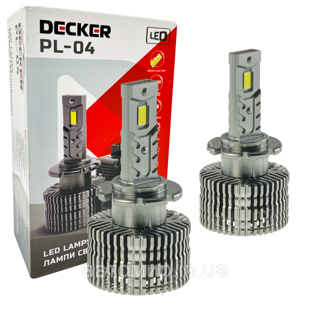 Лампа світлодіодна для фар DECKER LED PL-04 D2S 6000K 10000LM 2 шт комплект
