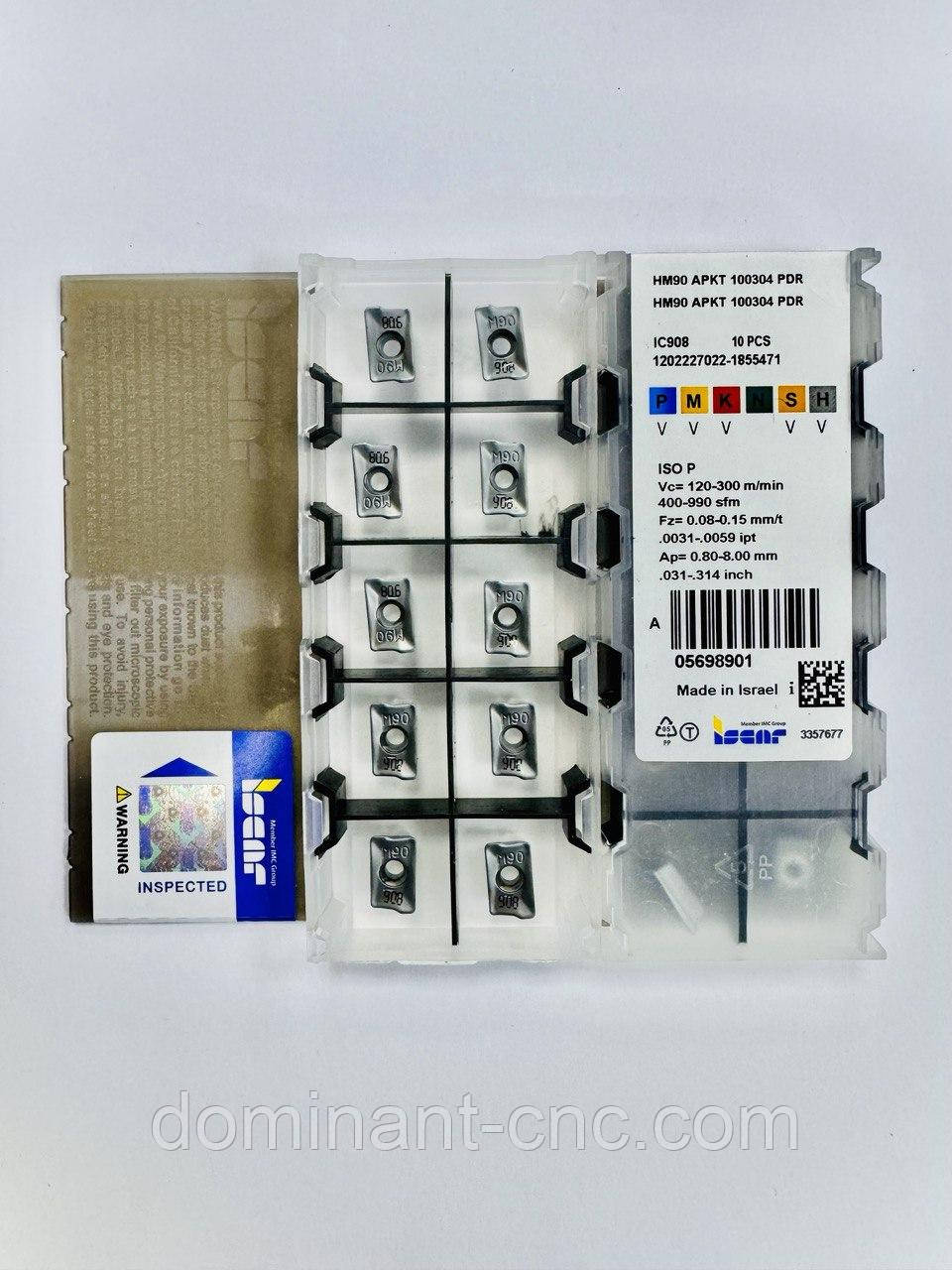 Твердосплавна пластина ISCAR HM90 APKT 100304 PDR