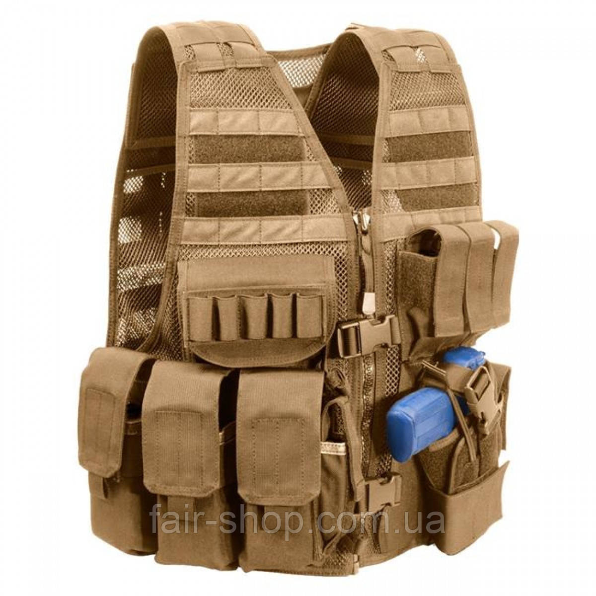 Тактичний жилет Elite Survival Systems Commandant Tactical Vest Coyote Tan, оригінал. Доставка з США/ЄС протягом 14 днів, фото 1