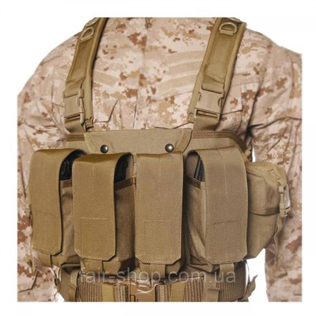 Розвантаження на грудь Blackhawk Commando Chest Harness Coyote Tan, оригінал. Доставка з США/ЄС протягом 14 днів, фото 1