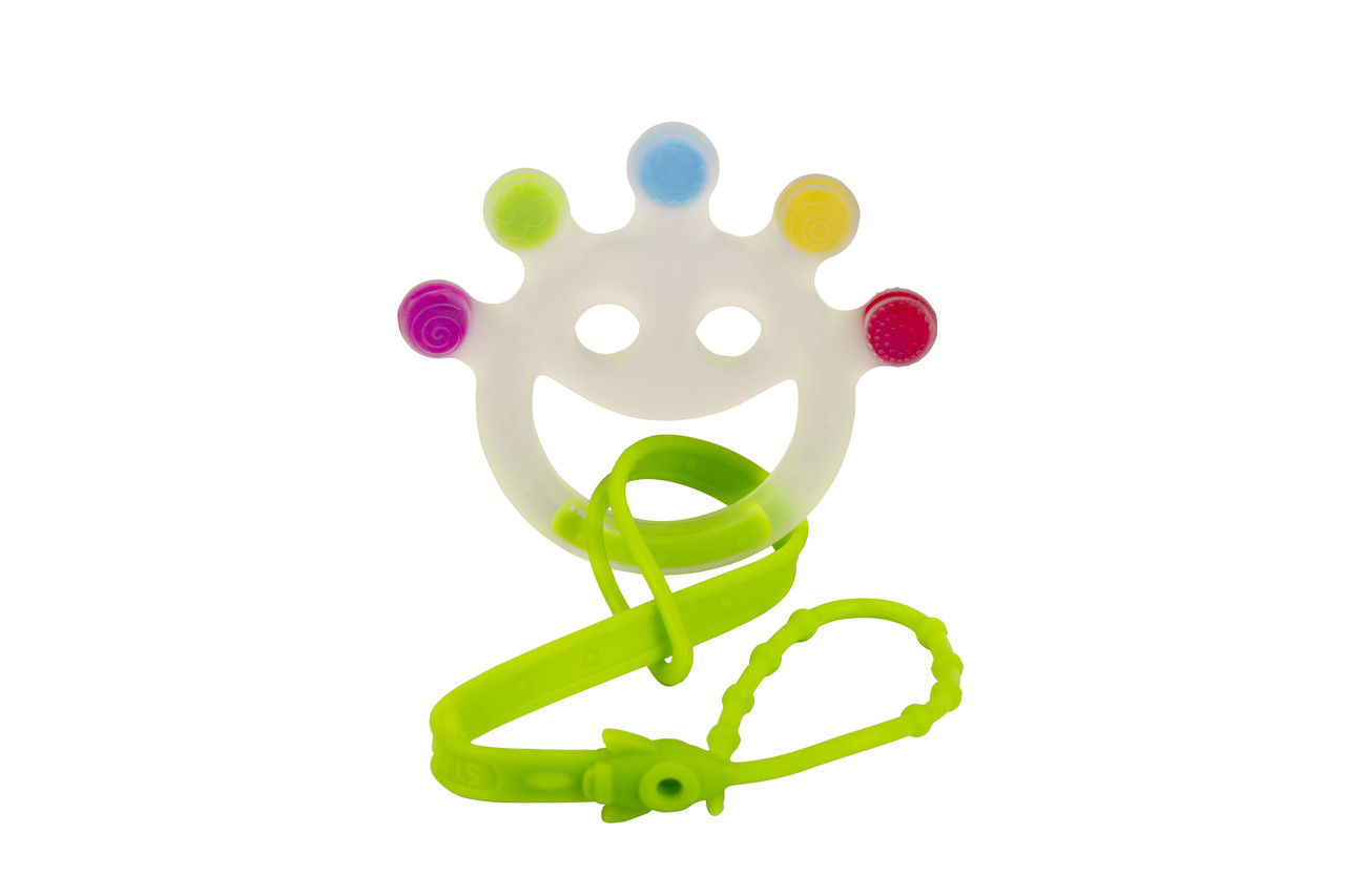 Прорізувач силіконовий з тримачем 4+ Baby team Різнокольоровий, фото 1