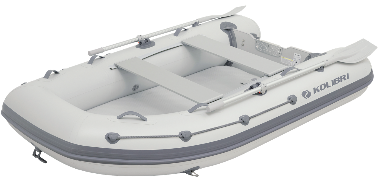 Надувний кільовий човен ПВХ Kolibri КМ-270DXL + + AirDeck. Купити надувний човен Колібрі 270 під мотор для риболовлі