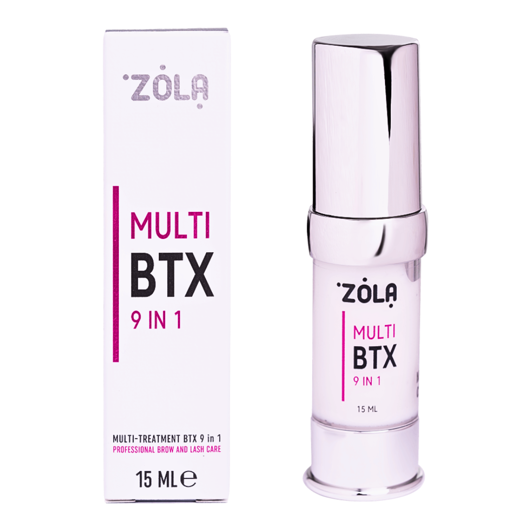 ZOLA MULTI-TREATMENT BTX 9 в 1 | Багатофункціональний преміальний засіб для брів та вій | Прозорий