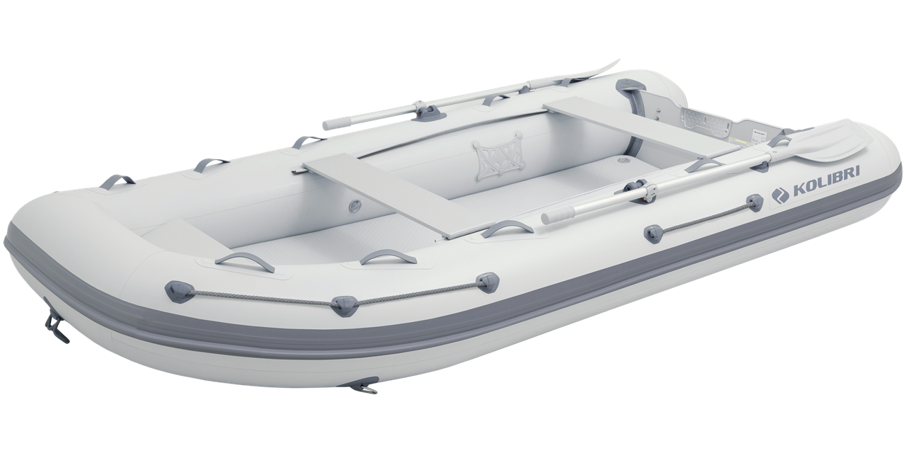 Надувний кільовий човен ПВХ Kolibri КМ-360DXL + AirDeck. Купити надувний човен Колібрі 360 під мотор для риболовлі