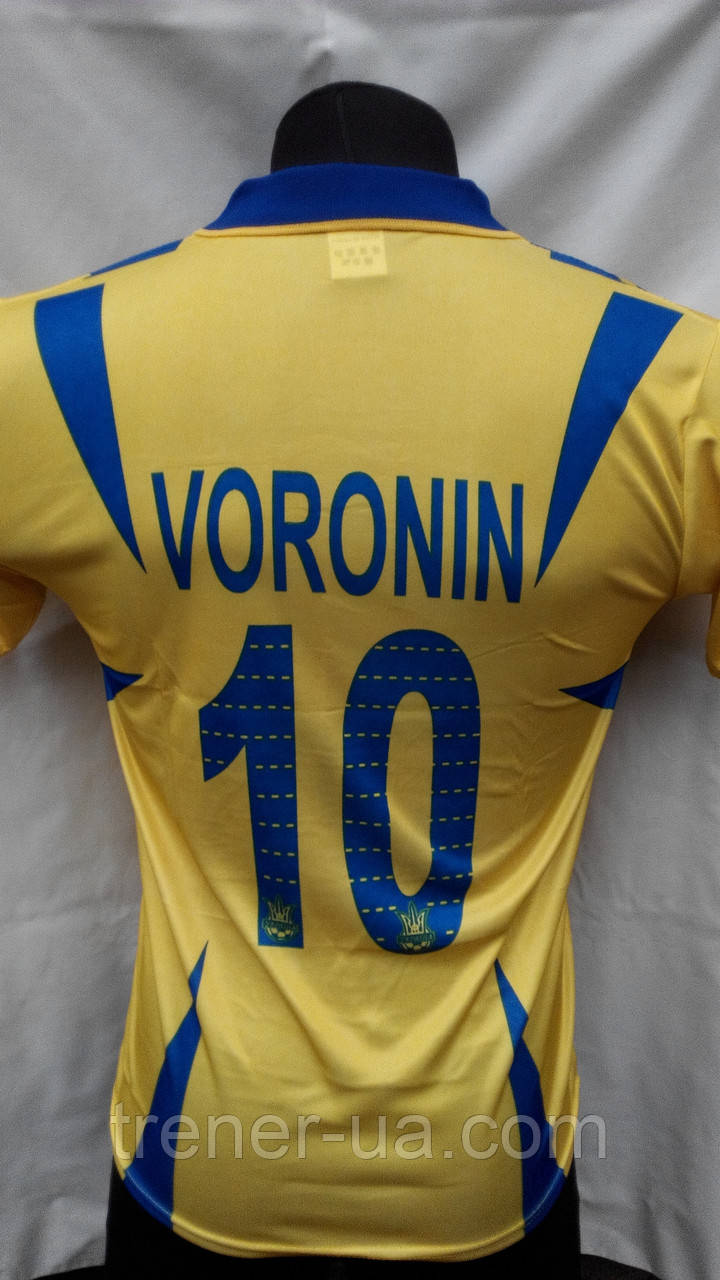 Футбола форма Україна Voronin дитяча жовто-синя
