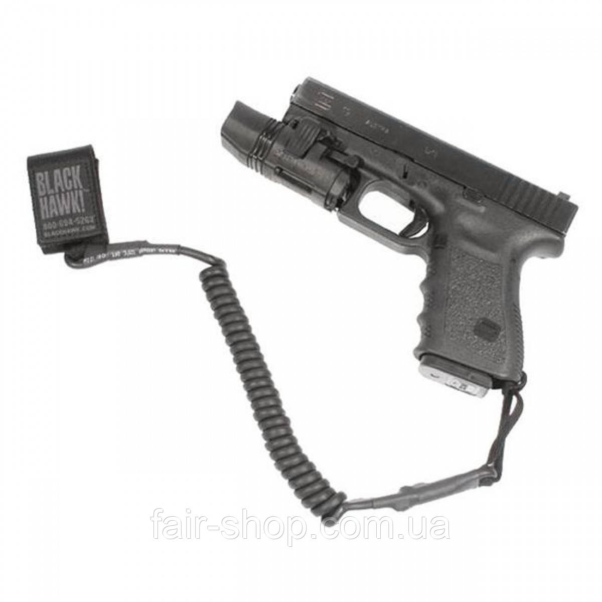Пістолетні шнурки Blackhawk Tactical Pistol Lanyard Black, оригінал. Доставка з США/ЄС протягом 14 днів, фото 1
