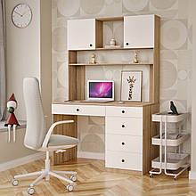 Письмовий стіл 1830х1200х650мм Дуб Сонома/Білий