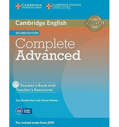 Книга для вчителя Complete Second Edition Advanced teacher's Book with teacher's Resources CD-ROM