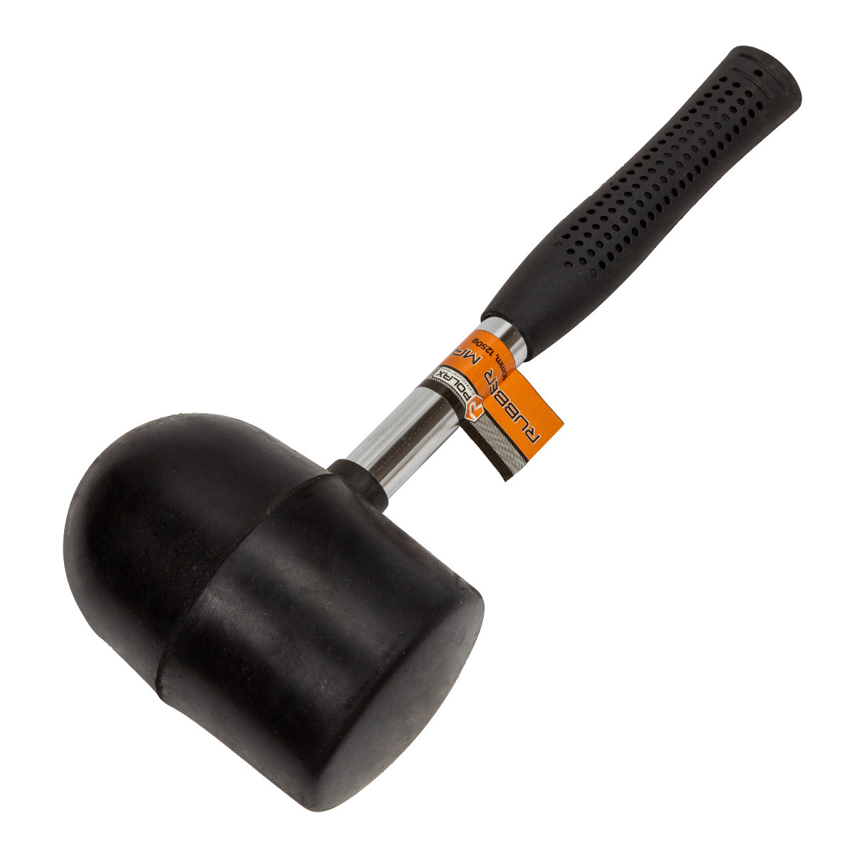 Киянка Polax гумова, металева ручка чорна 1250 г (39-002)