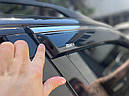 Дефлектори вікон (вітровики) BMW X5 E70 2007-2013 з Хром полоскою накладні (DEFL), фото 4