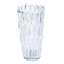 Декоративна скляна ваза під кришталь Glassware 24 см прозора, фото 4