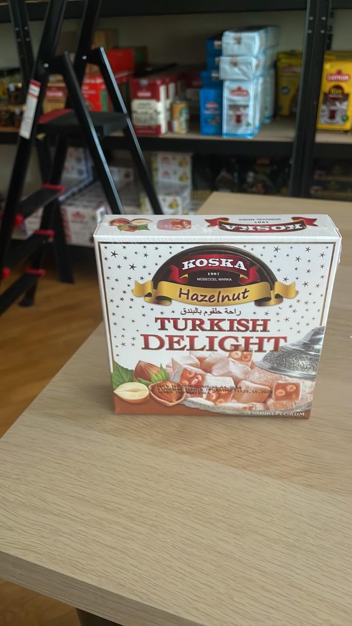 Рахат лукум Koska з фундуком 200г, східна насолода рахатлукум Коска турецький