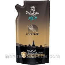 Крем-гель LION Shokubutsu Monogatari для душу Cool Sport для чоловіків 500 мл запаска