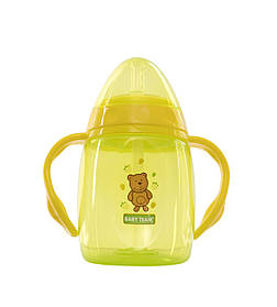 Поїльник з трубочкою та ручками 10+ Baby team 250 мл Зелений