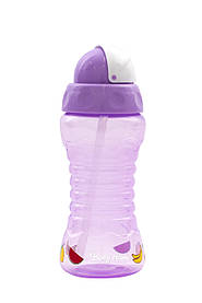 Поїльник для подорожей з трубочкою 10+ Baby team 300 мл Фіолетовий