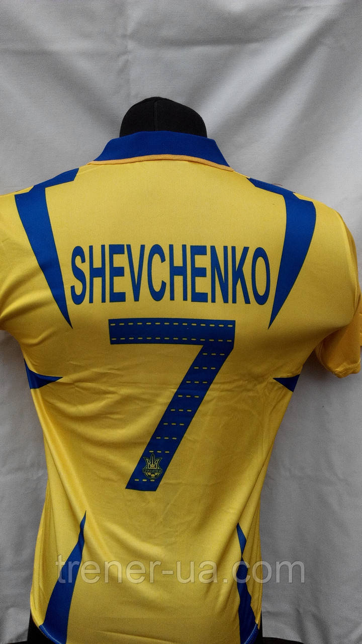 Футбольна форма Україна Shevchenko розмір XL дитяча жовто-синя