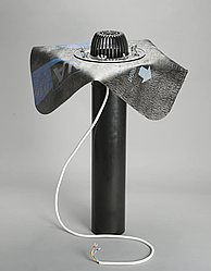 Лійка покрівельна з фартухом і системою нагрівання DN 110, патрубок 600 мм