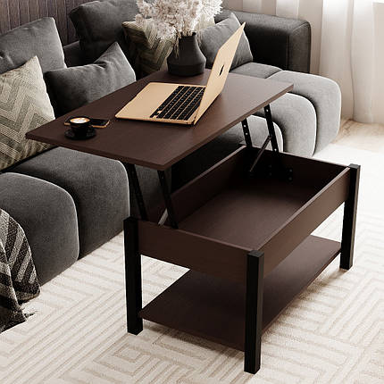 Стіл-трансформер Desk 2.0 Венге/Чорні ноги ТМ ARTinHEAD, фото 1