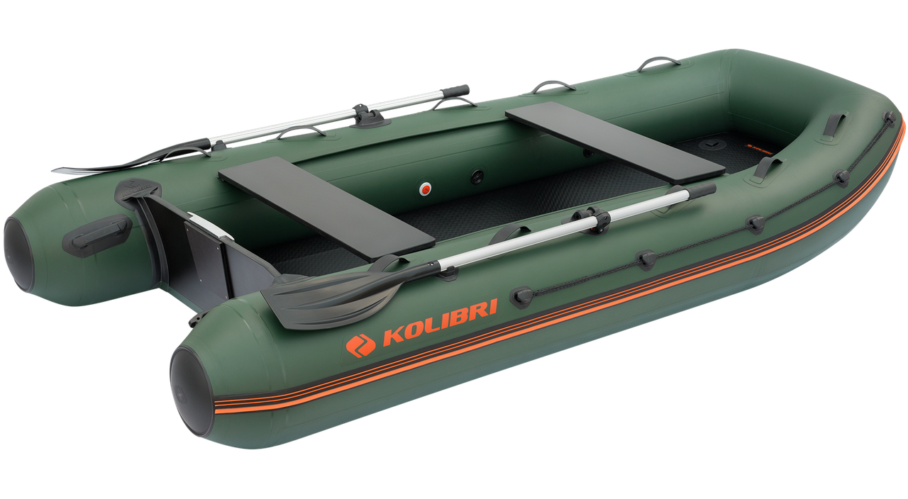 Надувний човен ПВХ Kolibri КМ-330XL + AirDeck моторний. Купити надувний човен Колібрі 330 під мотор для риболовлі