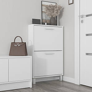 Полиця для взуття підлогова на 2 шухляди, тумба в передпокій для взуття з ДСП F-158