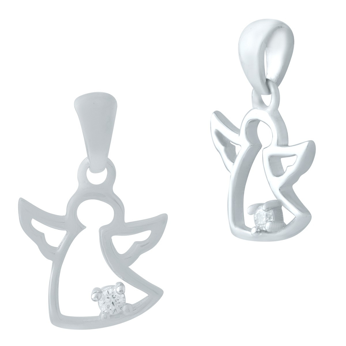 Срібна підвіска ortex з фіанітами 0.062ct (1255704)