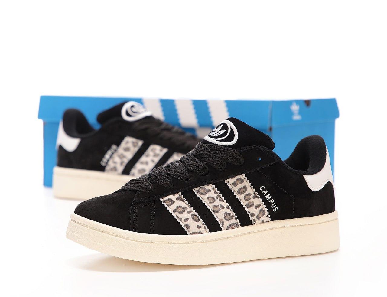 Жіночі Кросівки Adidas Campus 00s Black Leopard Beige / Адідас Кампус 00