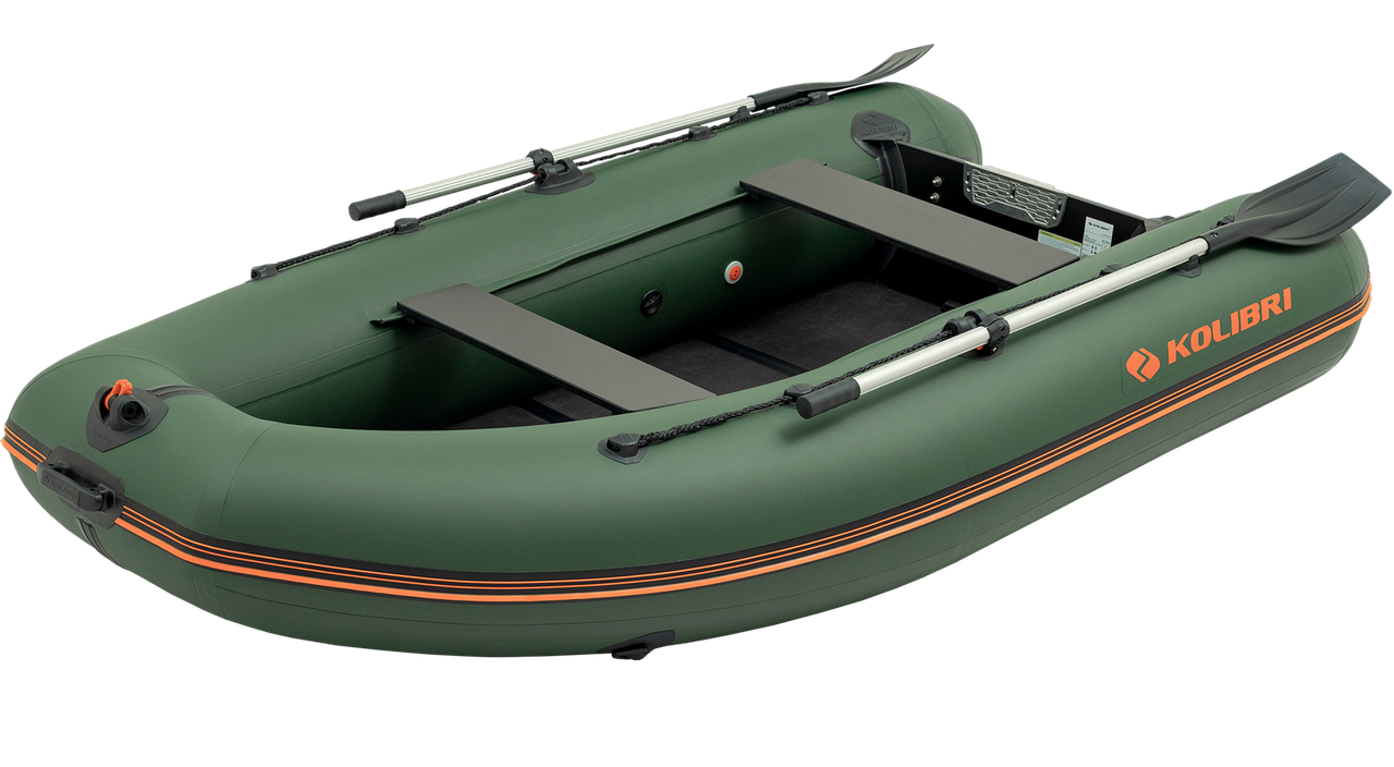 Надувний кільовий човен ПВХ Kolibri КМ-280DL + AirDeck. Купити надувний човен Колібрі 280 під мотор для риболовлі